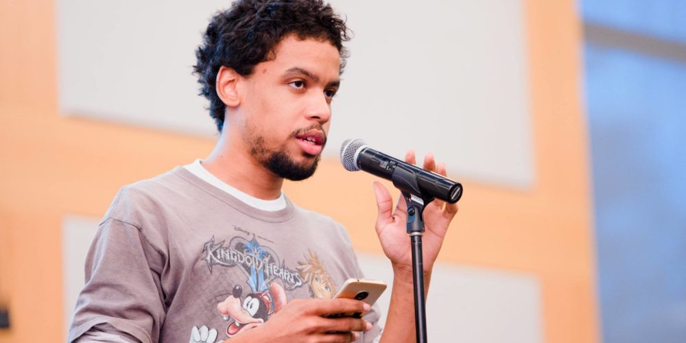 Open mic poetry afterparty on Dedication Day.