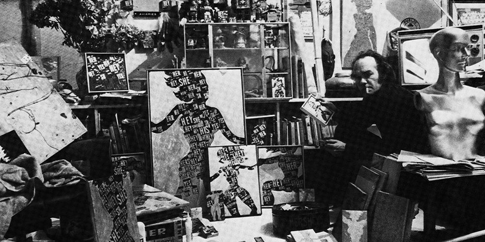 Al Hansen in his studio.