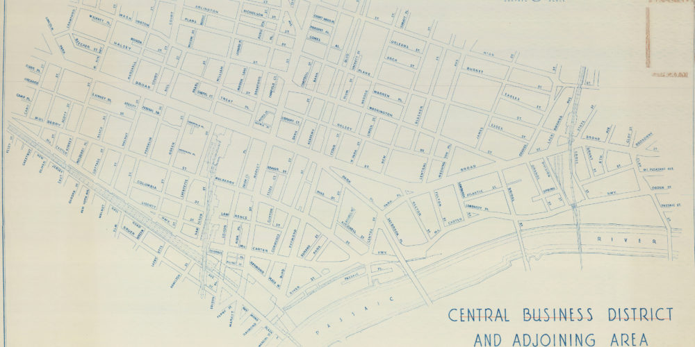 1944 Map of Newark, NJ: Central Business District and adjoining area.